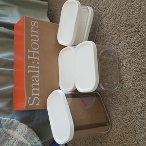 Small:Hours stacking storage containers. NIB